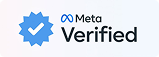 Selo Meta Verified azul com o logo da Meta e o texto "Meta Verified