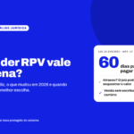Card informativo com fundo azul vibrante e identidade visual da marca Caso Master. No canto superior esquerdo há o logotipo e um selo com o texto “RPV · ANÁLISE JURÍDICA”. O título principal, em letras brancas de grande destaque, diz: “Vender RPV vale a pena?”. Abaixo, o subtítulo afirma: “O que a lei diz, o que mudou em 2026 e quando esperar é a melhor escolha.”